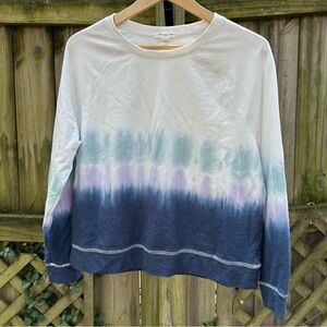 Beachlunchlounge Tie Dye Sweatshirt Top White Blue Purple Size Medium‎